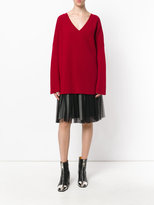 Thumbnail for your product : Stella McCartney ribbed oversized v-neck sweater