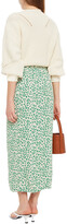 Thumbnail for your product : Ganni Knotted Printed Crepe Midi Skirt