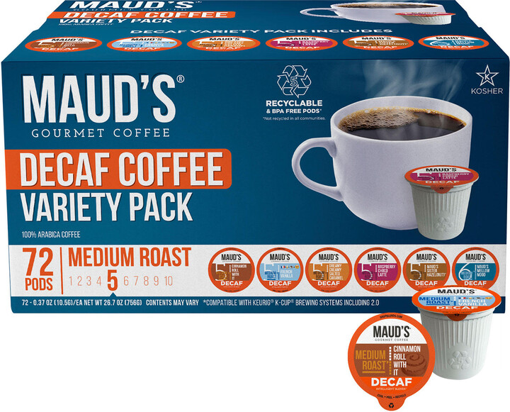 Maud's Decaf Gourmet Coffee Pods, Variety Pack, 72 ct.