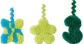 Rashelle SSENSE Exclusive Green & Blue Tufted Ornament Set