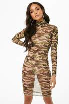 Thumbnail for your product : Forever 21 Sheer Camo Mesh Dress