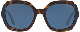 Prada Pr 16us Havana / Top Blue Grey Sunglasses