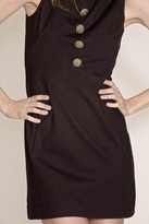 Thumbnail for your product : Corey Lynn Calter June Button Shift Dress in Onyx