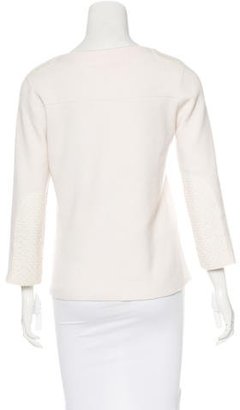 Louis Vuitton Eyelet-Trimmed Knit Top