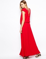 Thumbnail for your product : BA&SH Maxi Dress with Lace Up Detail