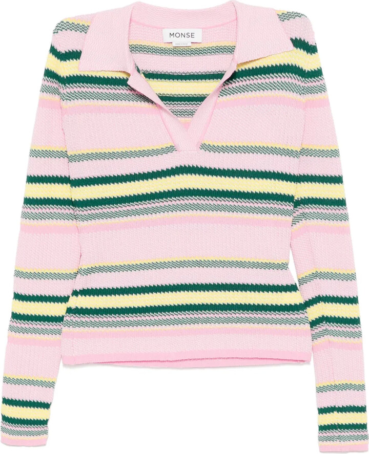 Monse Striped-Jacquard Top