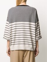 Thumbnail for your product : Brunello Cucinelli Oversized Multi-Stripe Jumper