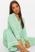 Thumbnail for your product : boohoo Jersey Button Through Pj Pants Set