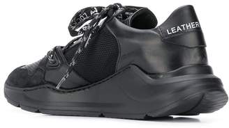 Leather Crown panelled leather sneakers