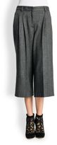Thumbnail for your product : Dolce & Gabbana Wool Chevron Cropped Pants