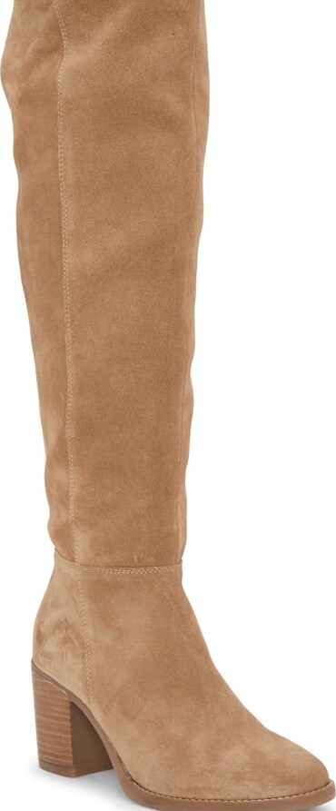 Lucky Brand Borah Tall Boot - Women's Pants Denim Bootcut Jeans in Medium Light Beige