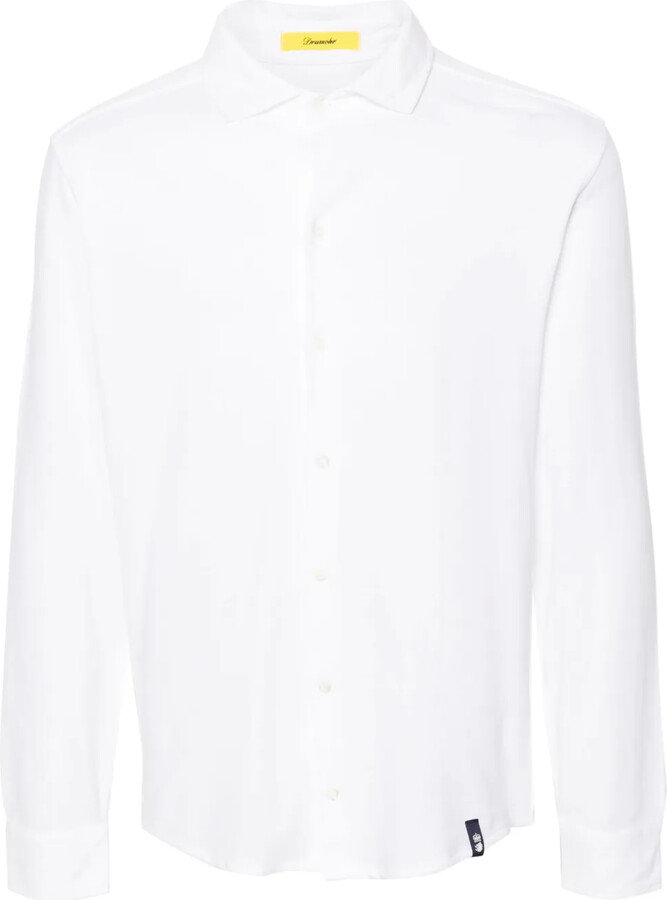 Drumohr Piqué-Weave Cotton Shirt