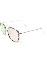 Thumbnail for your product : Illesteva Single-Bridge Acetate Square Sunglasses, Brown Pattern