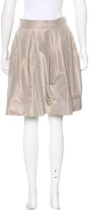 Monique Lhuillier Silk Knee-Length Skirt