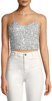 Thumbnail for your product : Alice + Olivia JEANS Archer Embellished Cropped Cami Top