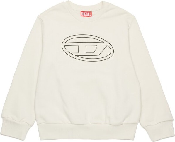 Diesel Kids Smartbigoval Over Oval D Logo Embossed Sweatshirt