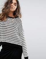 Thumbnail for your product : Moon River Drop Shoulder Textured Jumper