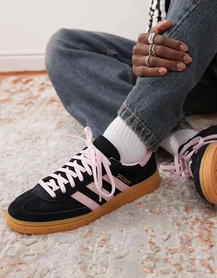 adidas Handball Spezial sneakers in black and pink