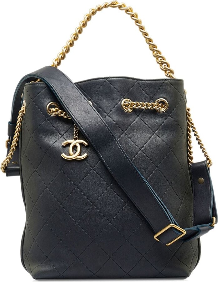 Chanel Pre Owned 2014 diamond-quilted CC shoulder bag - ShopStyle