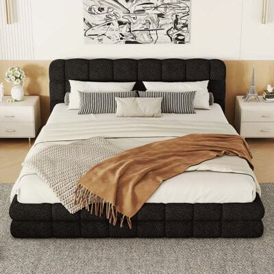 Queen Size Upholstered Platform Bed