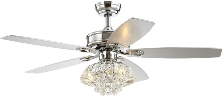 Jonathan Y Designs 48" 3-Light Glam Crystal Drum Led Ceiling Fan with Remote - ShopStyle