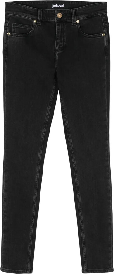 Fringed Detail Skinny Jeans