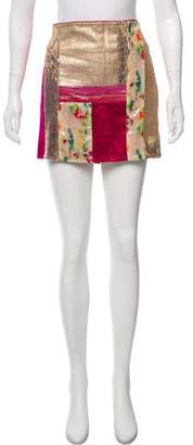 Diane von Furstenberg Metallic Sequin Skirt