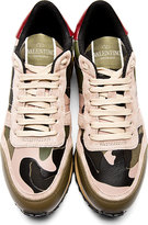 Thumbnail for your product : Valentino Powder Pink Camo Sneakers