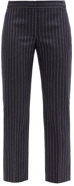 navy pinstripe pants