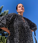 Thumbnail for your product : Influence Plus tiered smock dress in polka dot