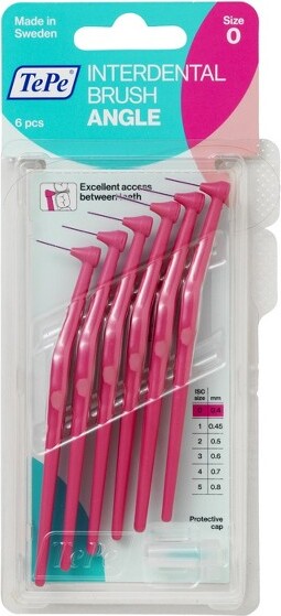 TePe Oral Health Care, Inc. TePeAngle™InterdentalBrushesPink6-pack