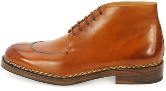 Ferragamo Montauk Leather Welt Boot, Light Brown