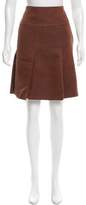 Thumbnail for your product : Akris Punto Textured A-Line Silk Skirt w/ Tags