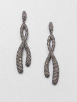 Thumbnail for your product : Adriana Orsini Pavé Crystal Twisted Drop Earrings/Hematite