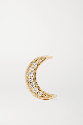 Andrea Fohrman Mini Crescent 14-karat Gold Diamond Earring - One size