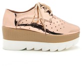 Thumbnail for your product : Qupid Showdown Perforated Lace-Up Platform Oxford