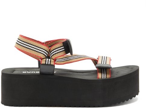 burberry women's ellendale woven slide sandals