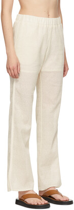 AMOMENTO Off-White Cotton Trousers
