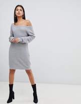Thumbnail for your product : Missguided off shoulder knitted jumper dress