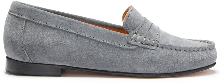 Womens Grey Leather Loafers | Shop the 