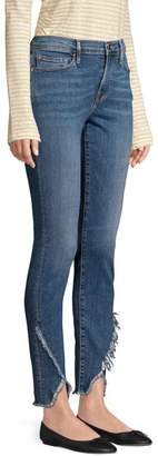 Frame Le Skinny de Jeanne Asymmetric Raw Hem Jeans