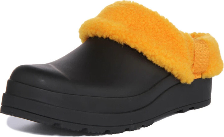 Hunter Women's Play Sherpa WFF1000RSP Black Orange Insulated Clogs JOBB1944
