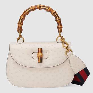Gucci Bamboo Classic ostrich top handle bag