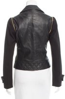 Thumbnail for your product : Badgley Mischka Leather-Paneled Zip-Up Jacket