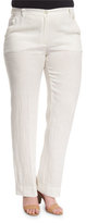 Thumbnail for your product : Marina Rinaldi Raul Straight-Leg Pants, White, Plus Size