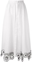 Christopher Kane - jupe longue bordée de fleurs - women - coton - 38