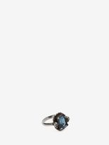 Thumbnail for your product : Alexander McQueen Blue Swarovski Crystal Ring
