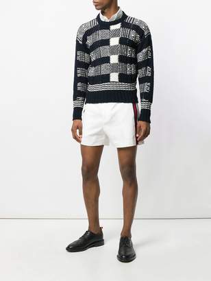 Thom Browne tweed intarsia jumper