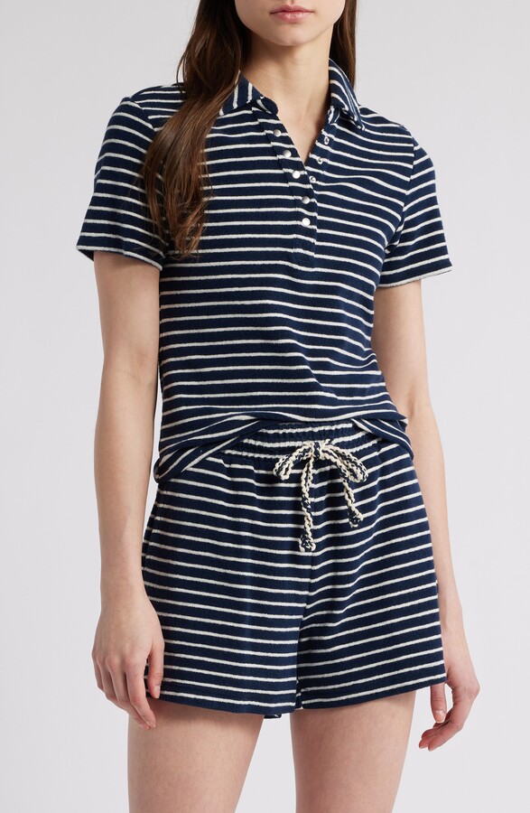 Rails Naveli Stripe Cotton Terry Cloth Polo
