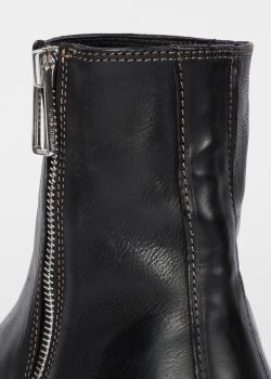 Paul Smith Men's Black Leather 'Billy' Zip Boots